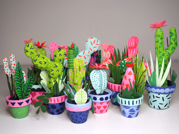 boerderij Vulgariteit Luxe Kim Sielbeck's Paper Cacti to Hold in the Palm of Your Hand