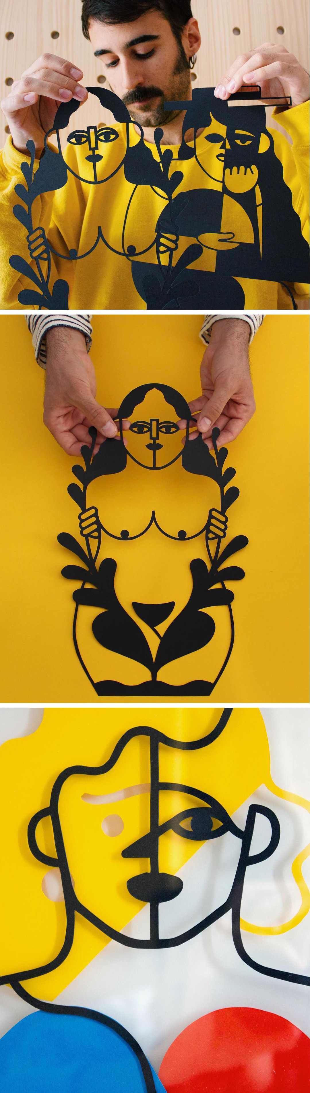 Elegant Paper Cutouts Effortlessly Cut from a Single Sheet of Paper