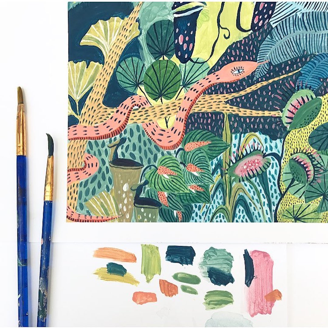 Jungle illustrations by Amber Davenport