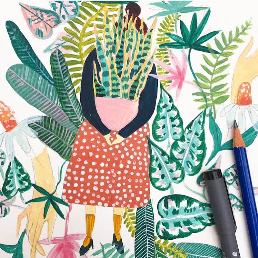 Jungle illustrations by Amber Davenport