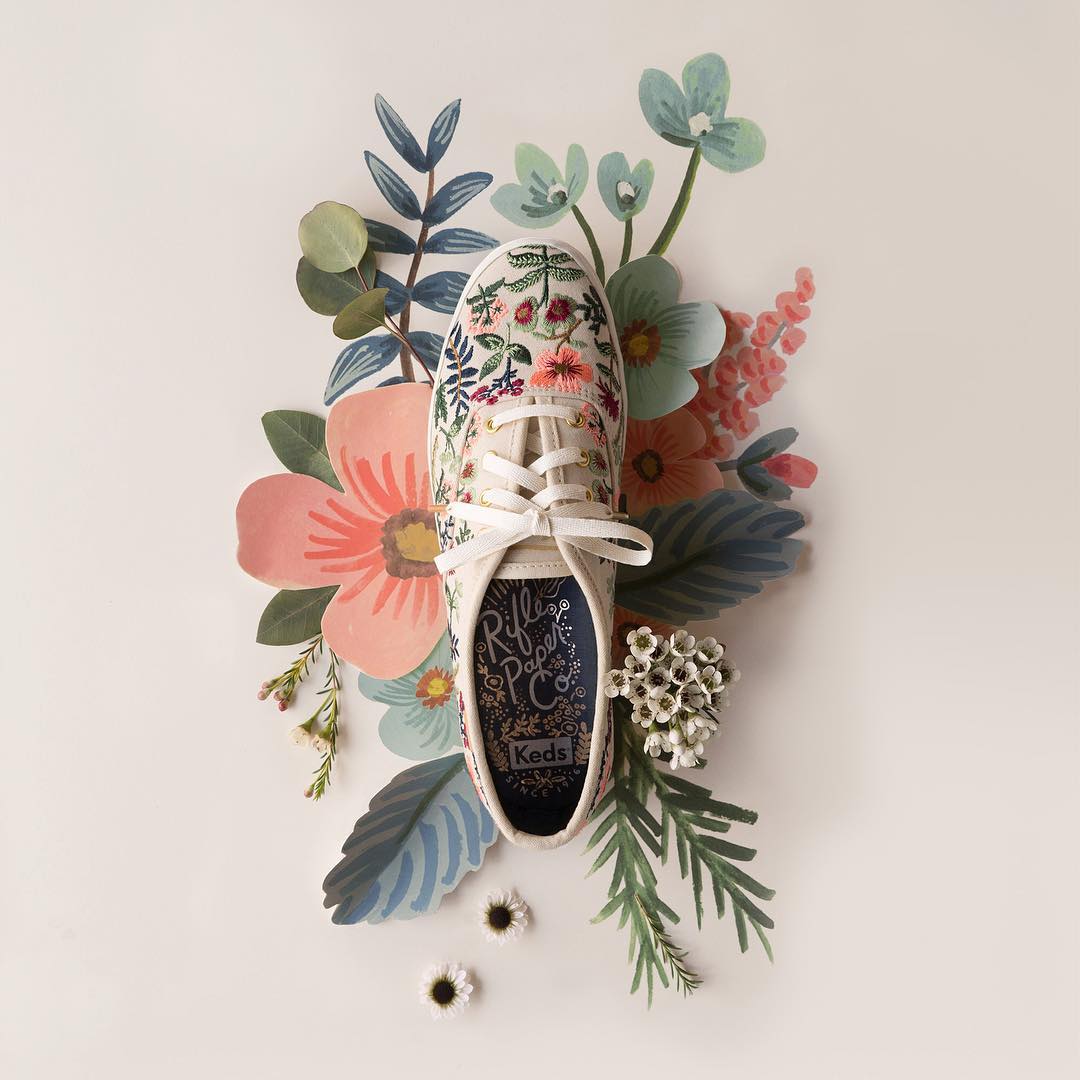 keds with flowers