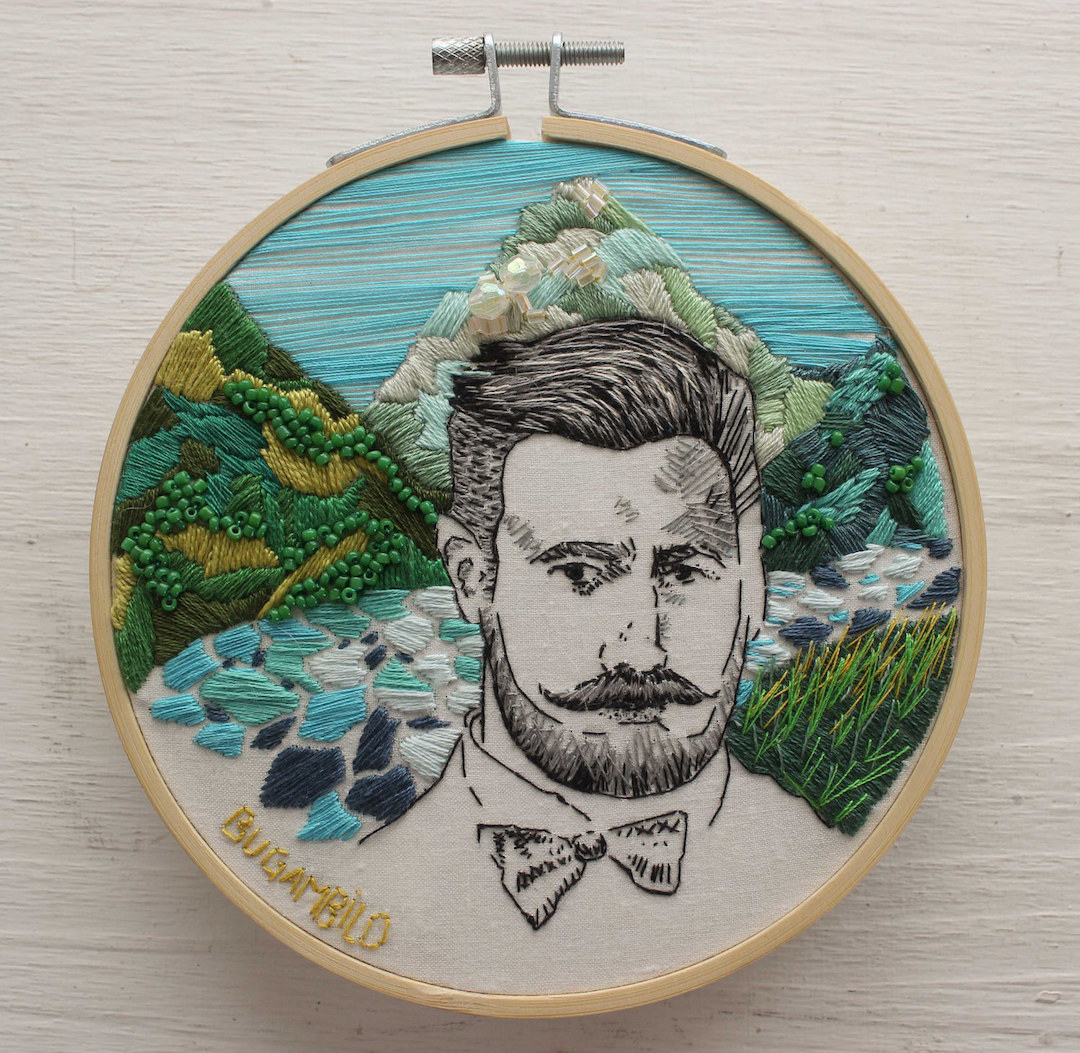 Embroidery portraits