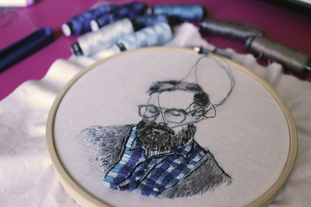 Embroidery portraits