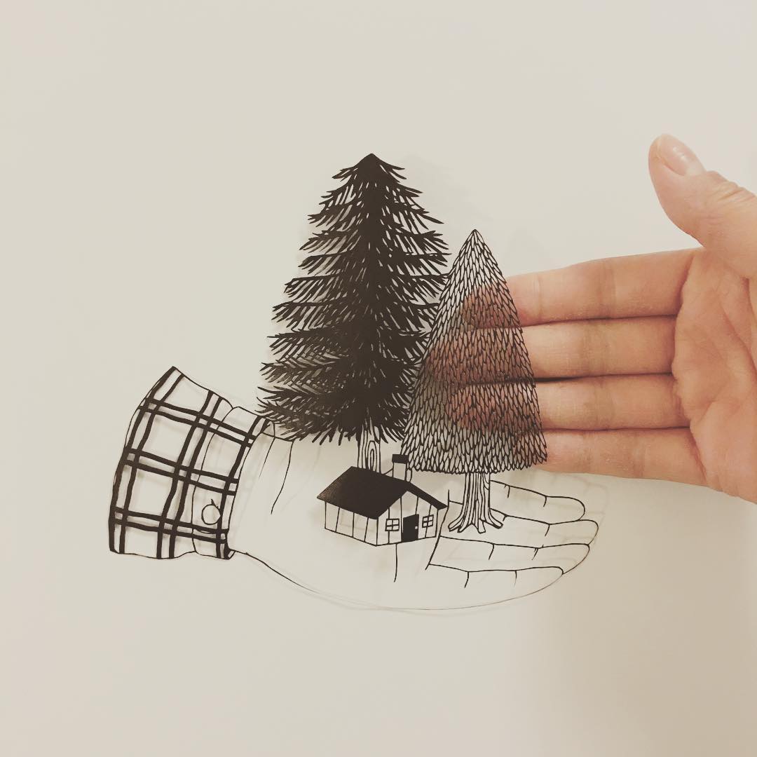 Paper cutouts by Kanako Abe