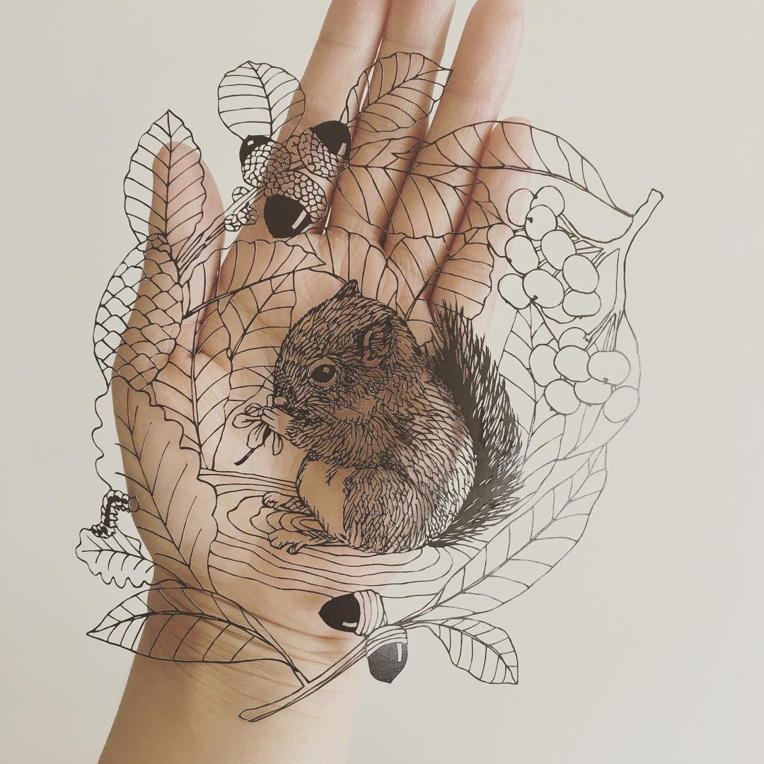 Paper cutouts by Kanako Abe