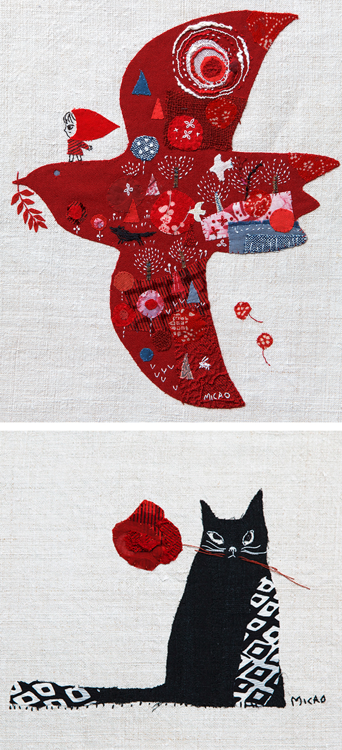 Appliqué illustrations by Mika Hirasa