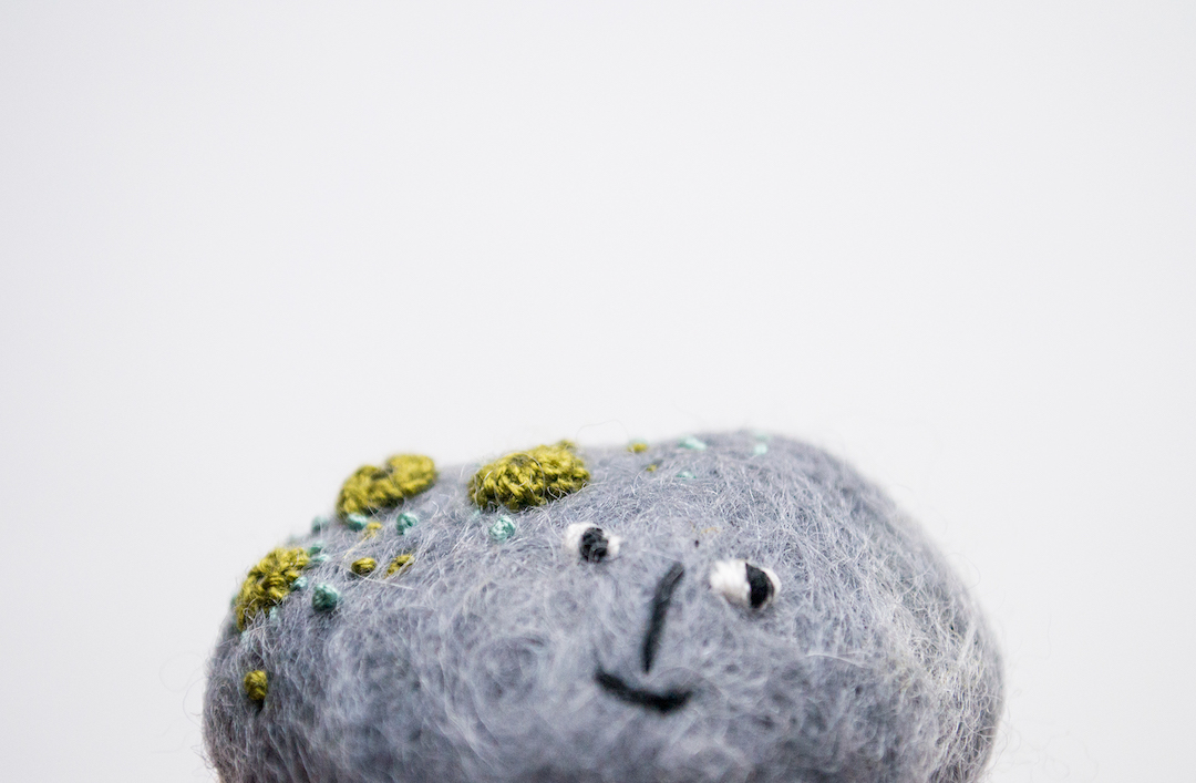 Felted rock art by Shu Ning Lim