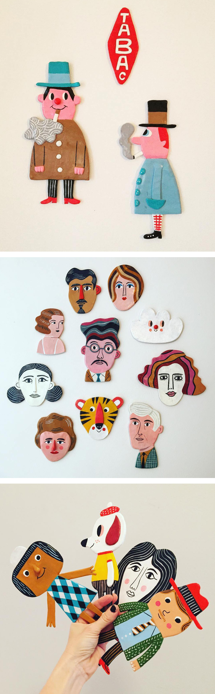 Clay figures by Ingela Arrhenius #clay #illustrationart