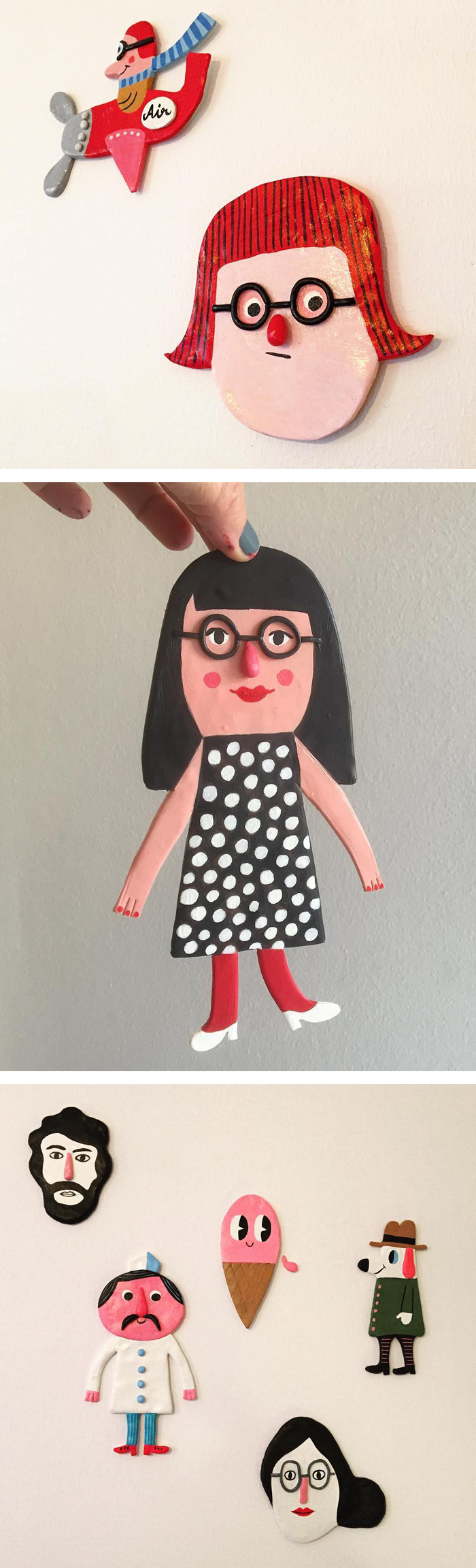 Clay figures by Ingela Arrhenius #clay #illustrationart