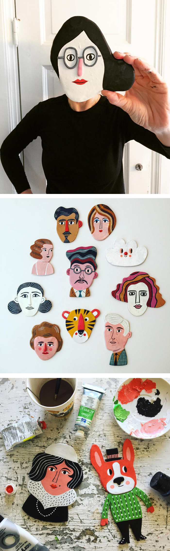 Clay figures by Ingela Arrhenius #clay #illustrationart