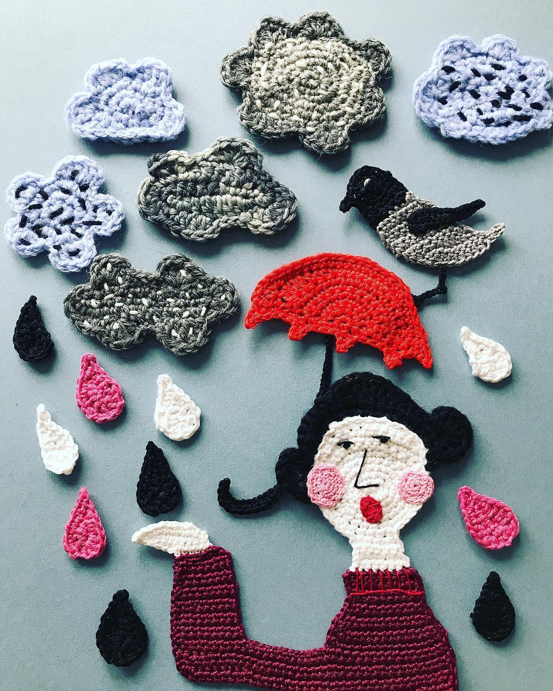 Crochet art by Tuija Heikkinen