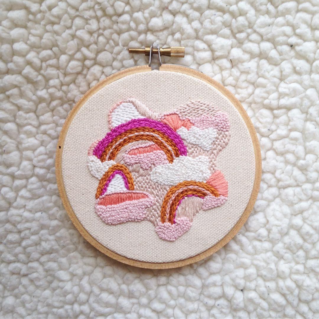 Abstract embroidery by Shea Goitia