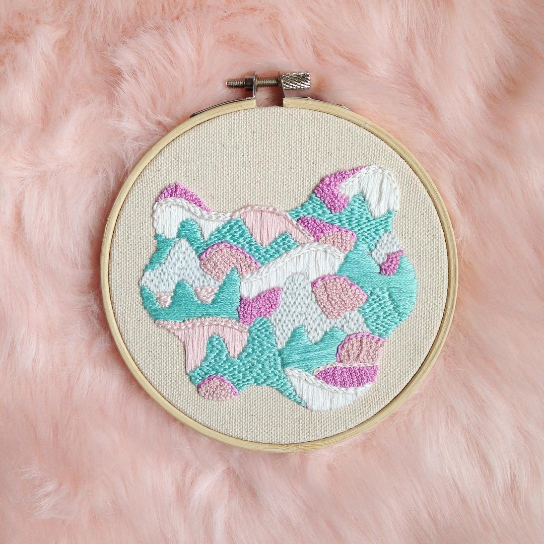 Abstract embroidery by Shea Goitia