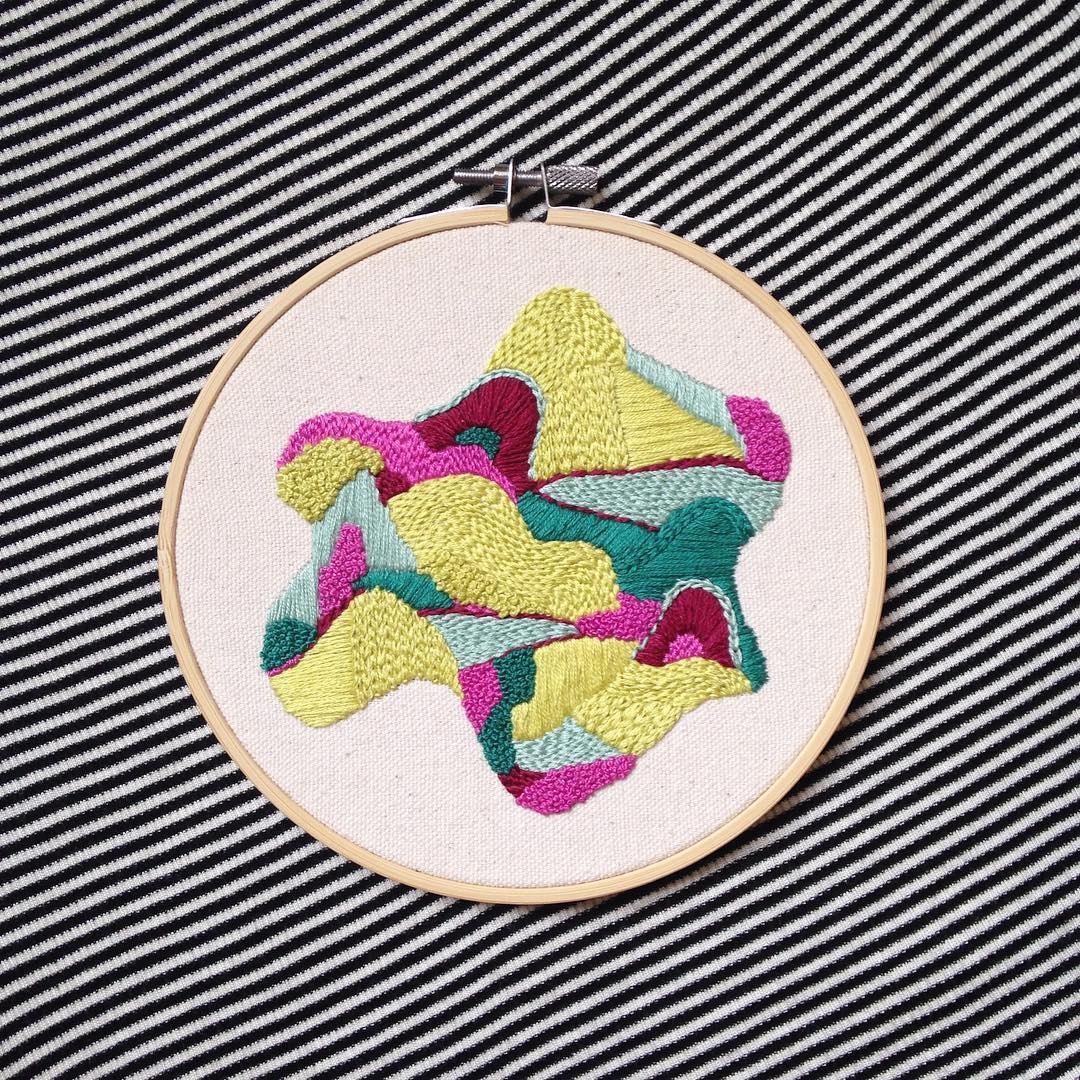 Abstract embroidery by Shea Goitia