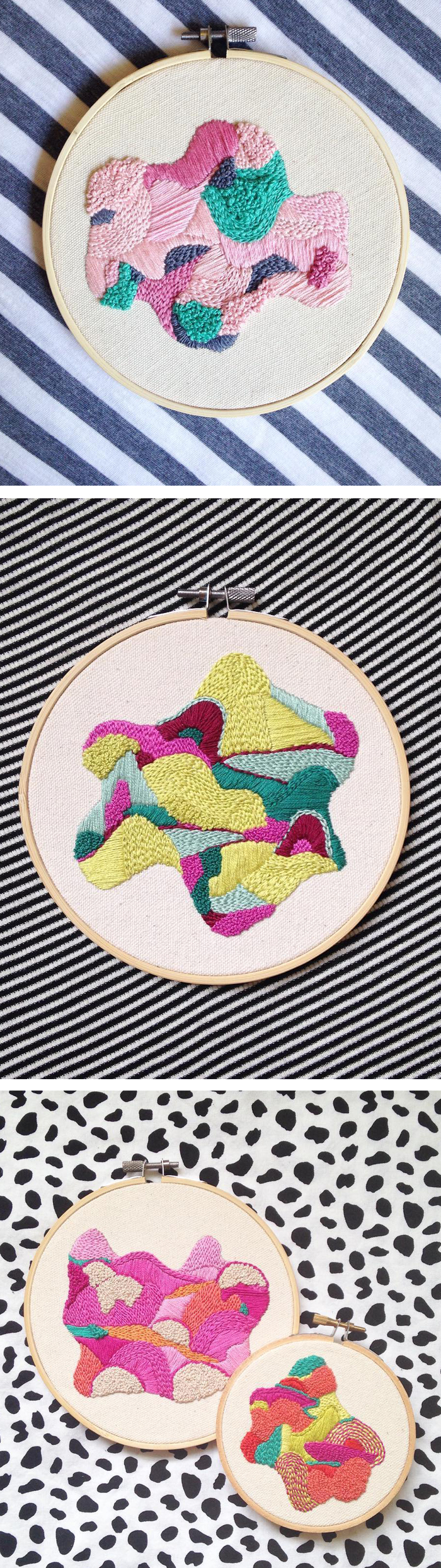 Abstract embroidery by Shea Goitia