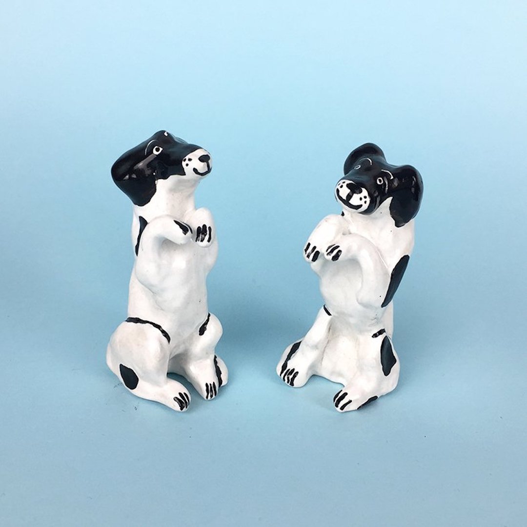 Black and white ceramics by Lucy Kirk