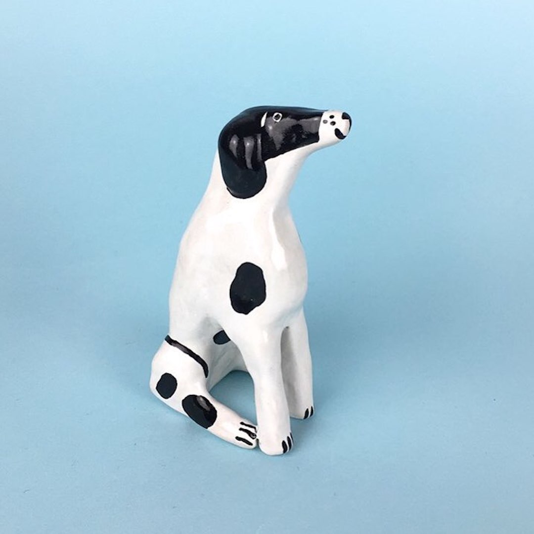 Black and white ceramics by Lucy Kirk