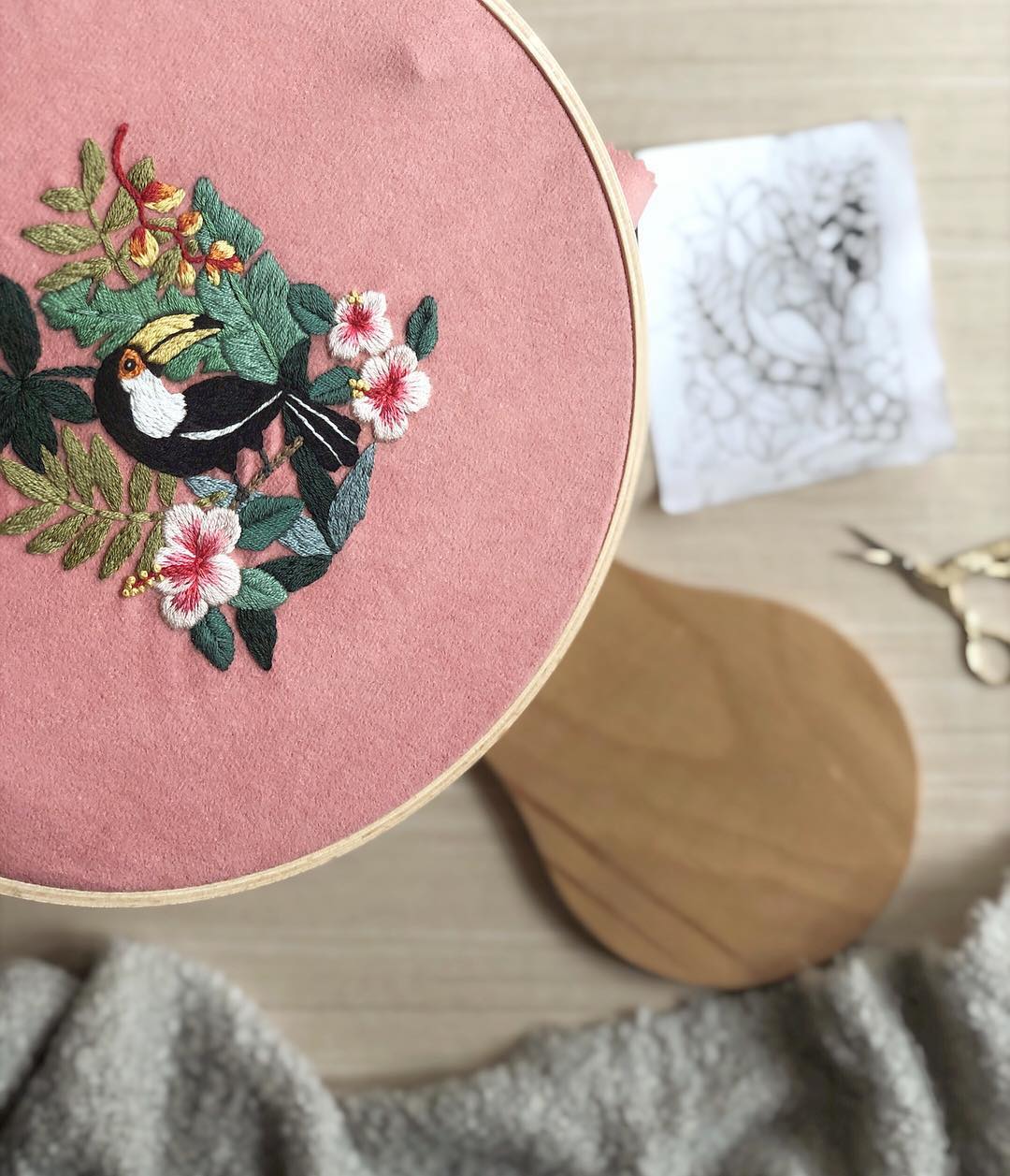 Hand embroidery by Ria Paramita