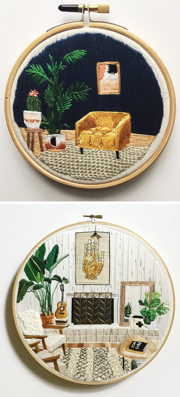 Embroidery hoop art by Desert Eclipse Studio