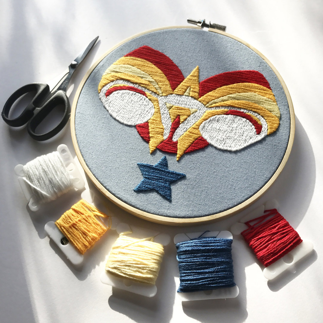 Modern hand embroidery patterns for Galentine's Day