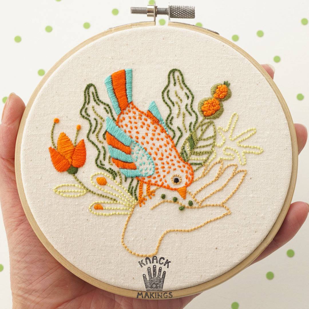 Modern hand embroidery patterns for Galentine's Day