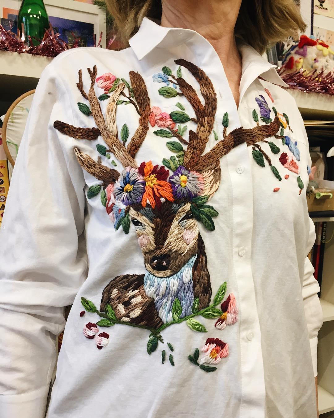 Custom embroidered clothing by Lisa Smirova