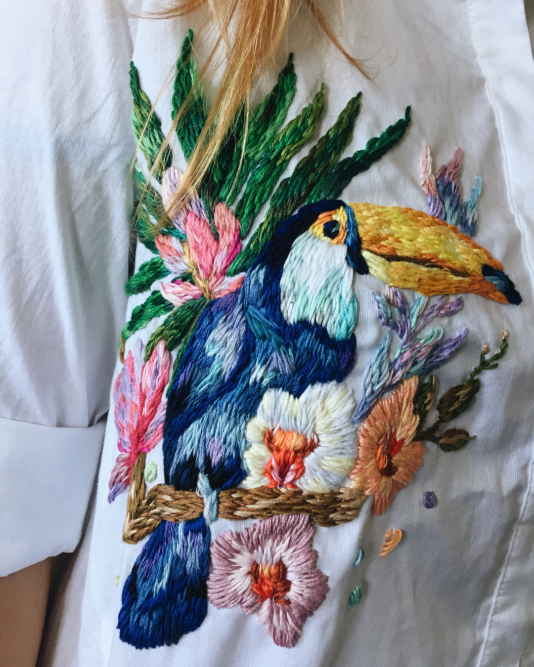 Custom embroidered clothing by Lisa Smirova