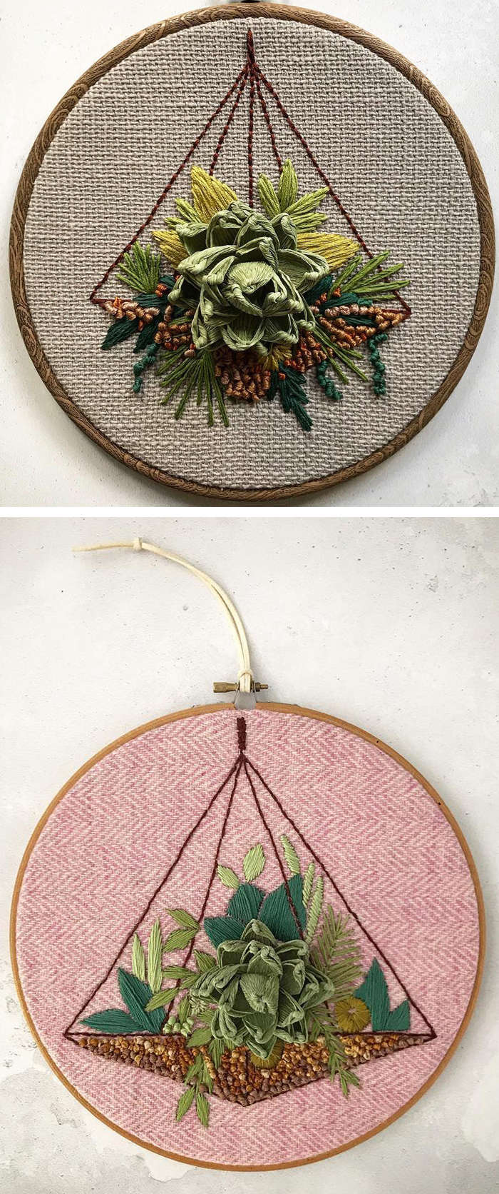 Embroidery art by Helen Wilde