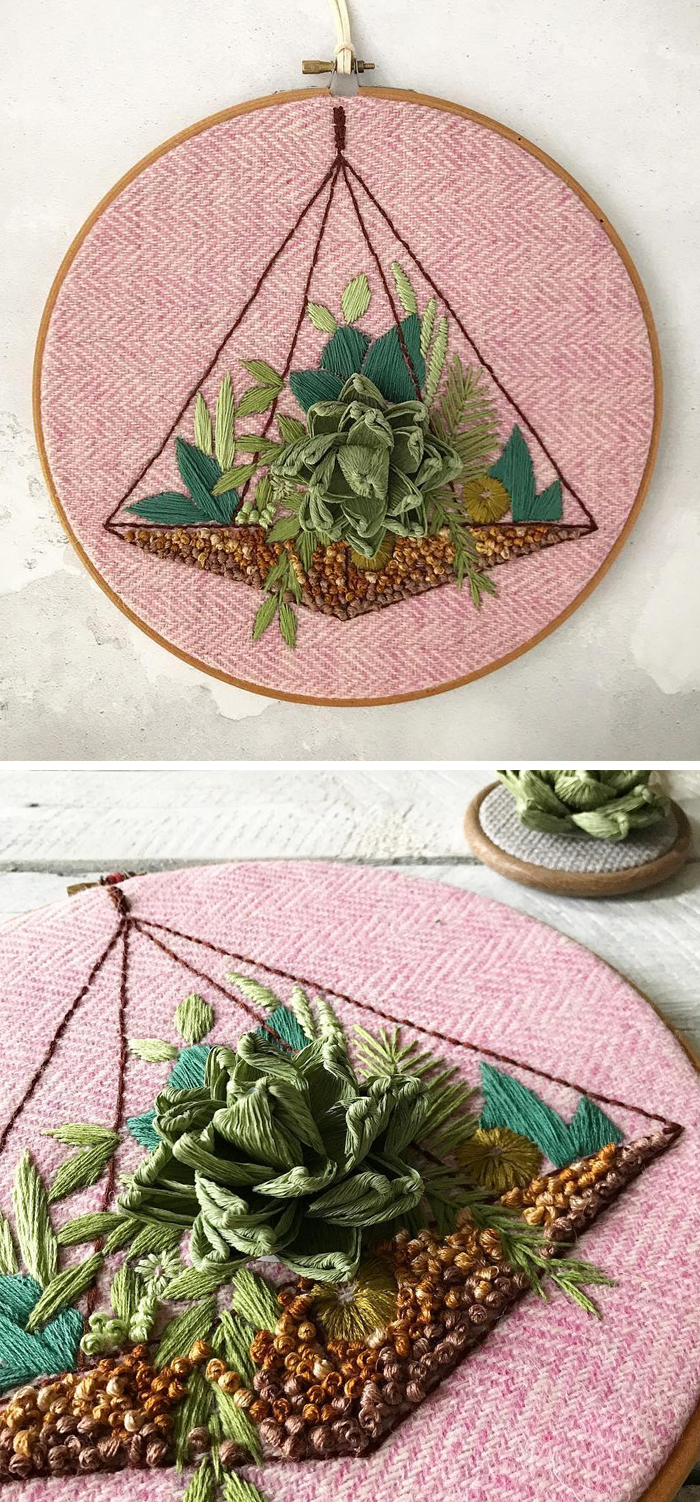 Embroidery art by Helen Wilde