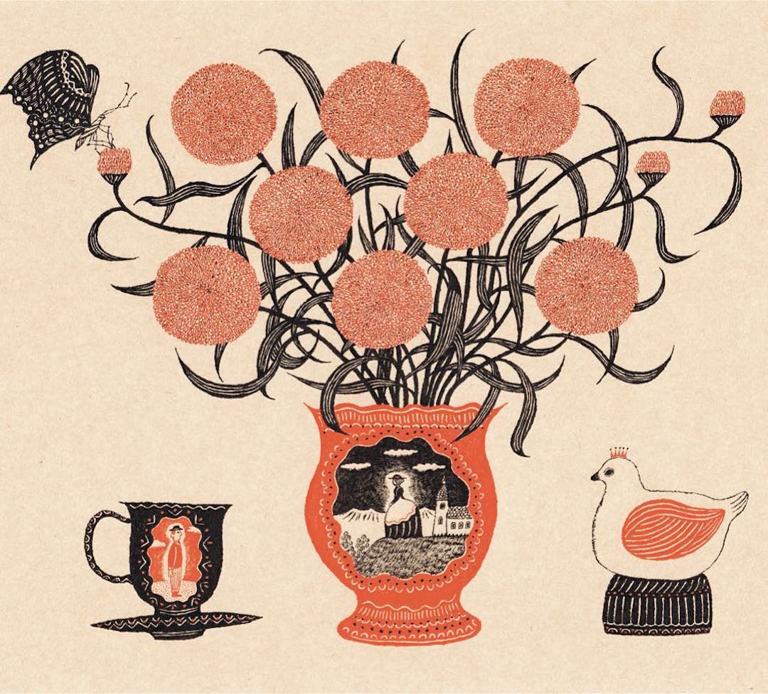 Illustration of vases