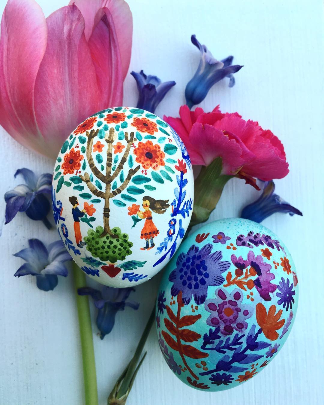 Illustrated egg art by Abigail Halpin