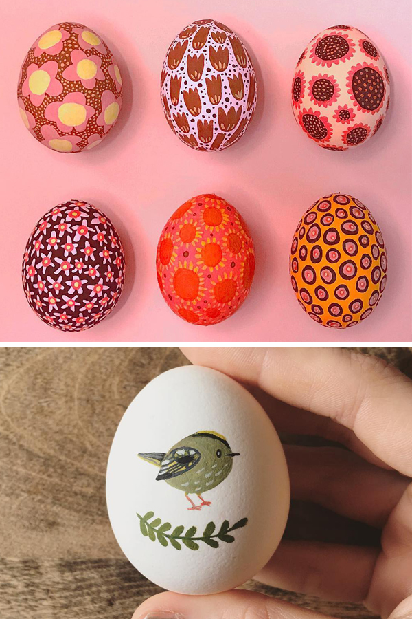Illustrated egg art
