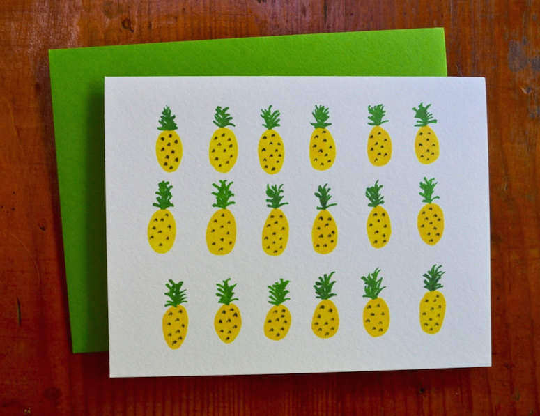 Pineapple card by Katie Barrie