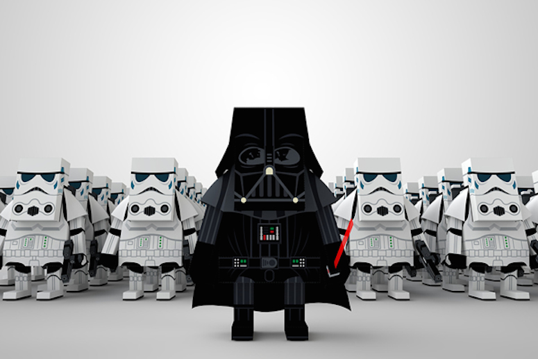 Star Wars paper toys, via Monde Mosaic