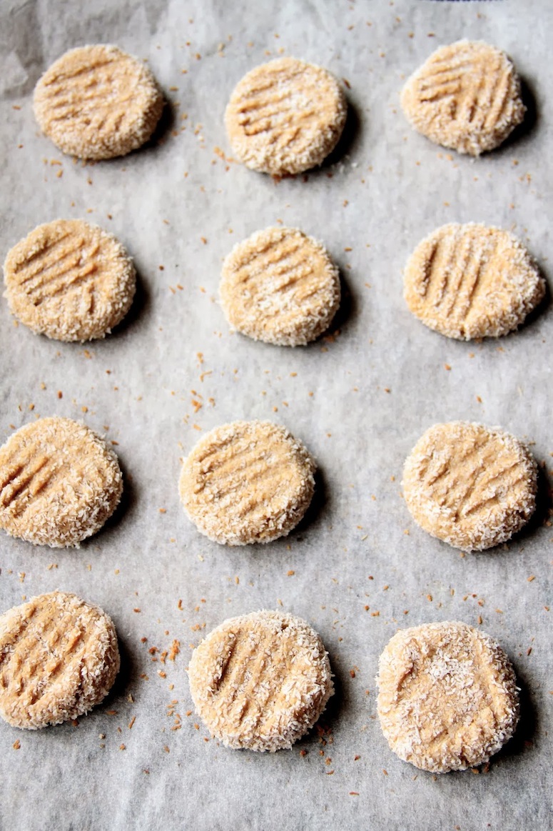 Honey Peanut Butter Coconut Cookies via My Happy Place