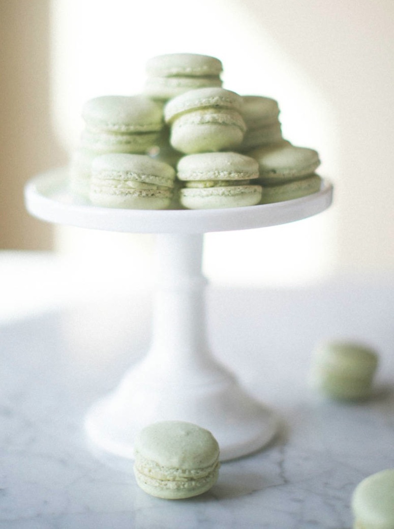 Pistachio Macarons via Sinclair and Moore