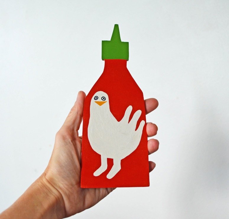 Sriracha sauce bottle via HermanMarie