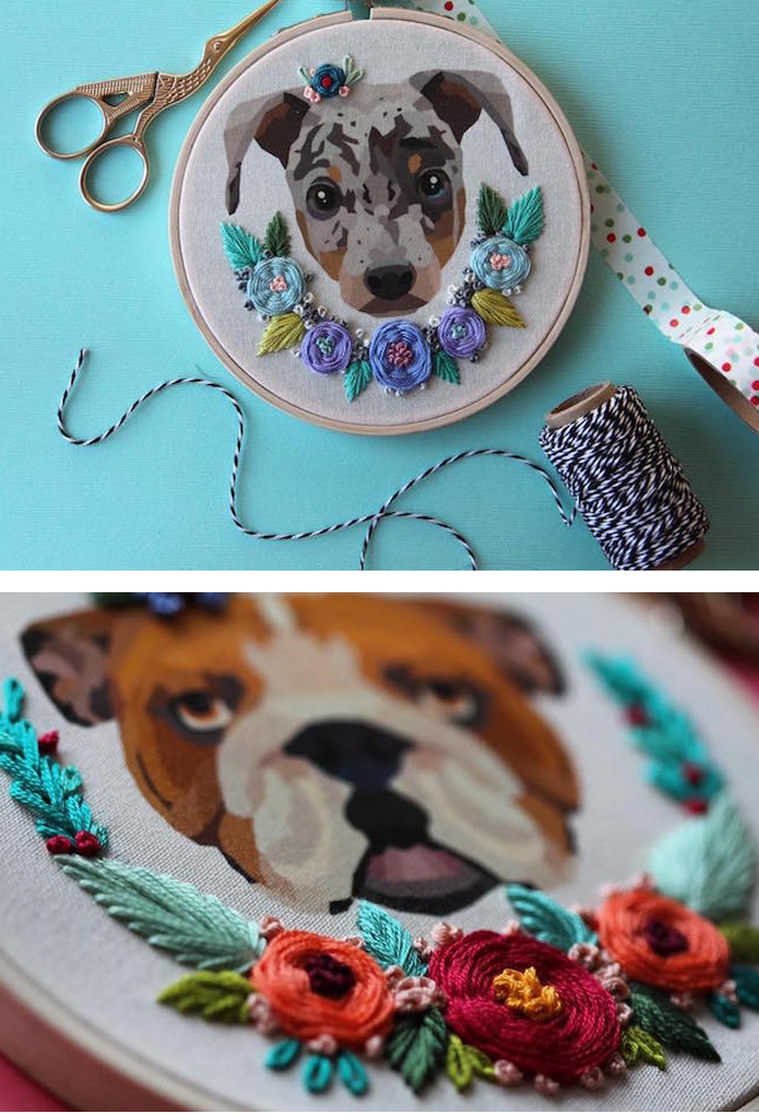Animal embroideries by Maria Arseniuk