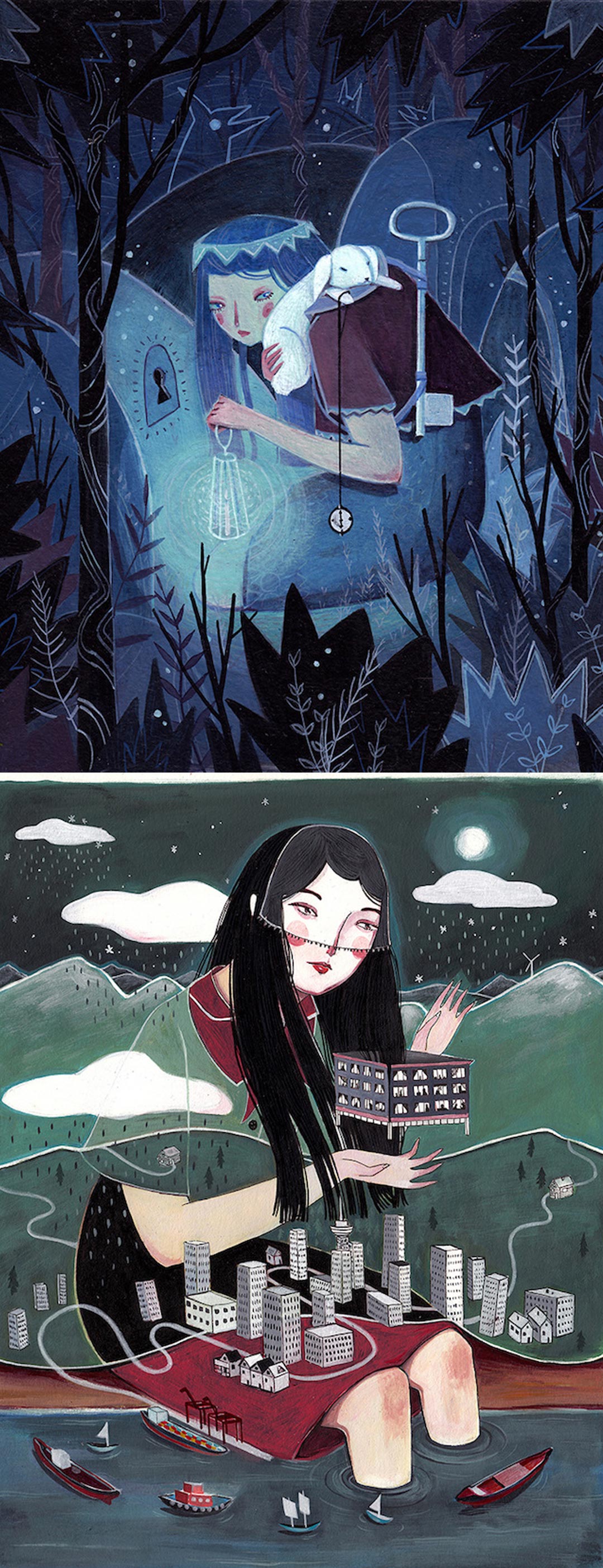 Surreal illustrations by Julia Iredale