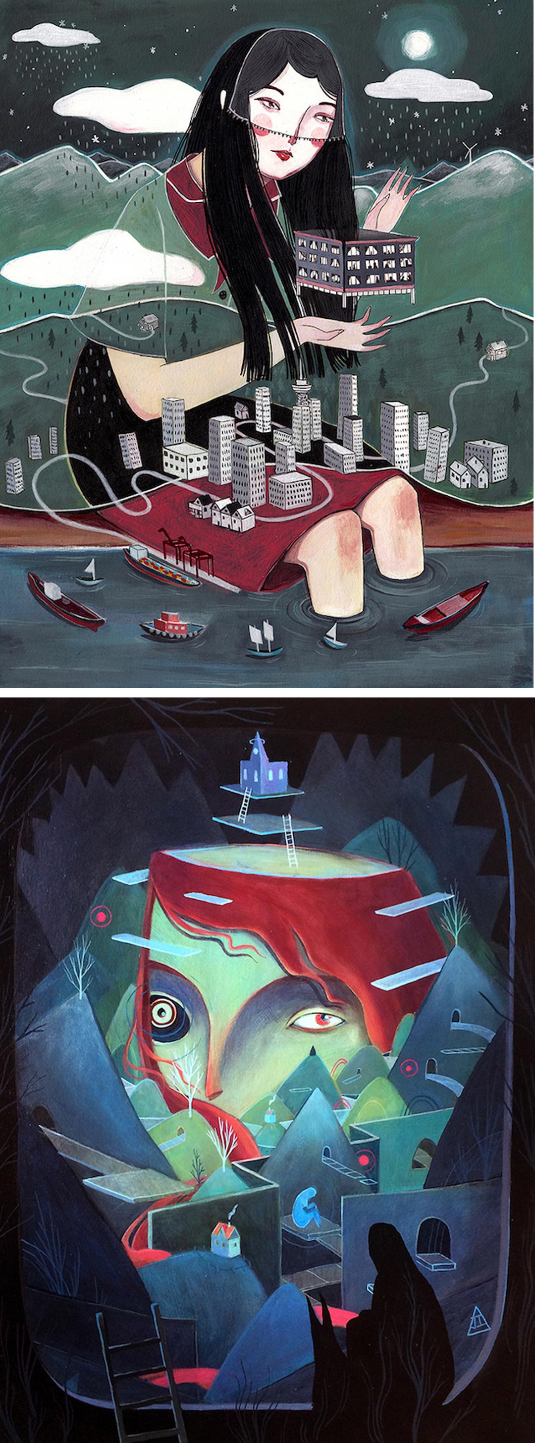 Surreal illustrations by Julia Iredale
