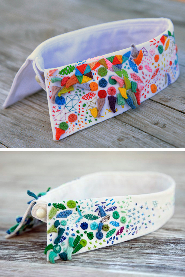 Hand embroidered collars by Senorita Lylo