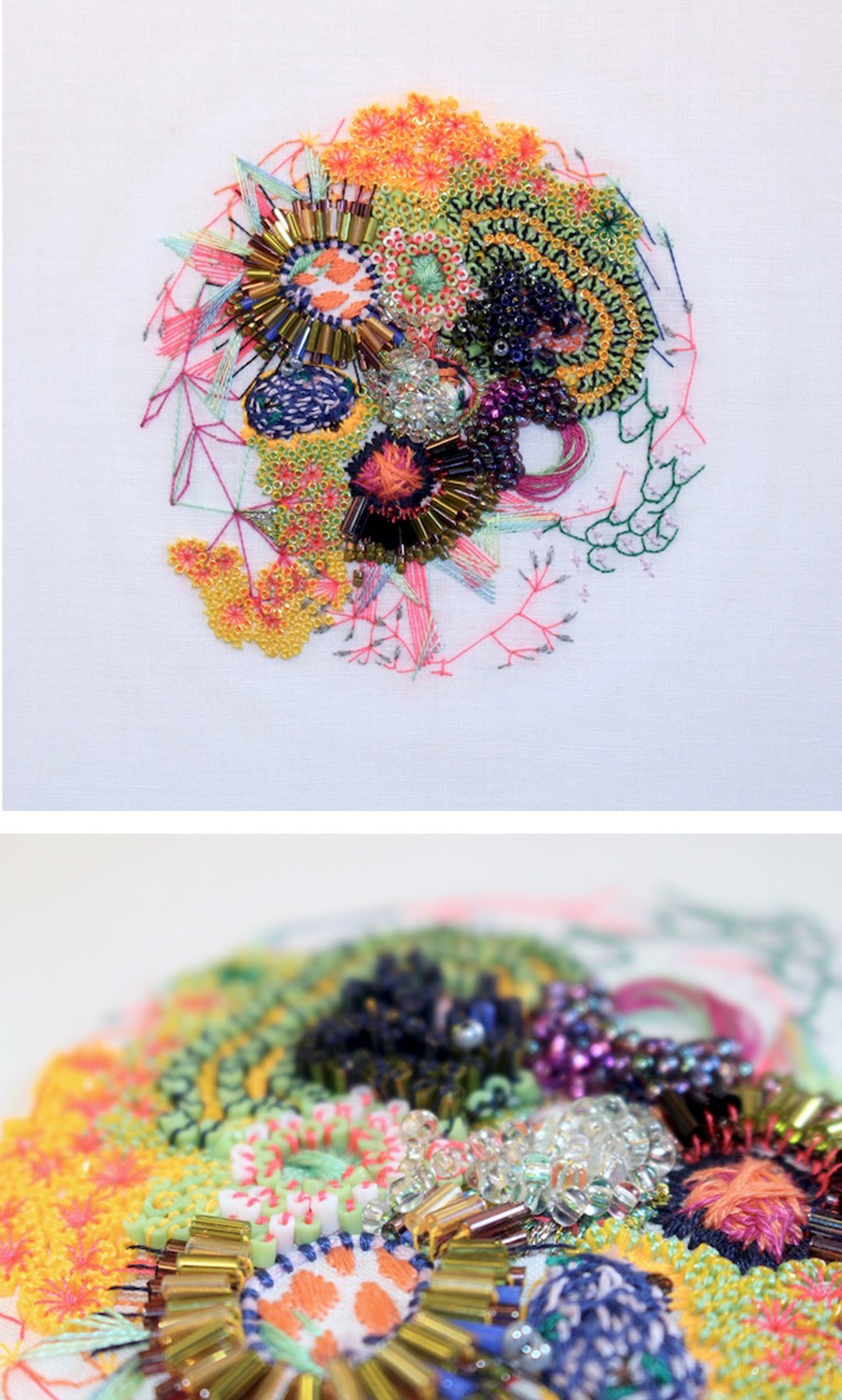 modern embroidery by Karoline Reichardt