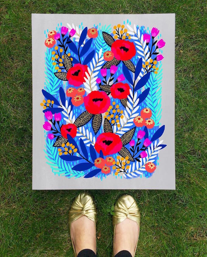 Floral painting by Jess Phoenix