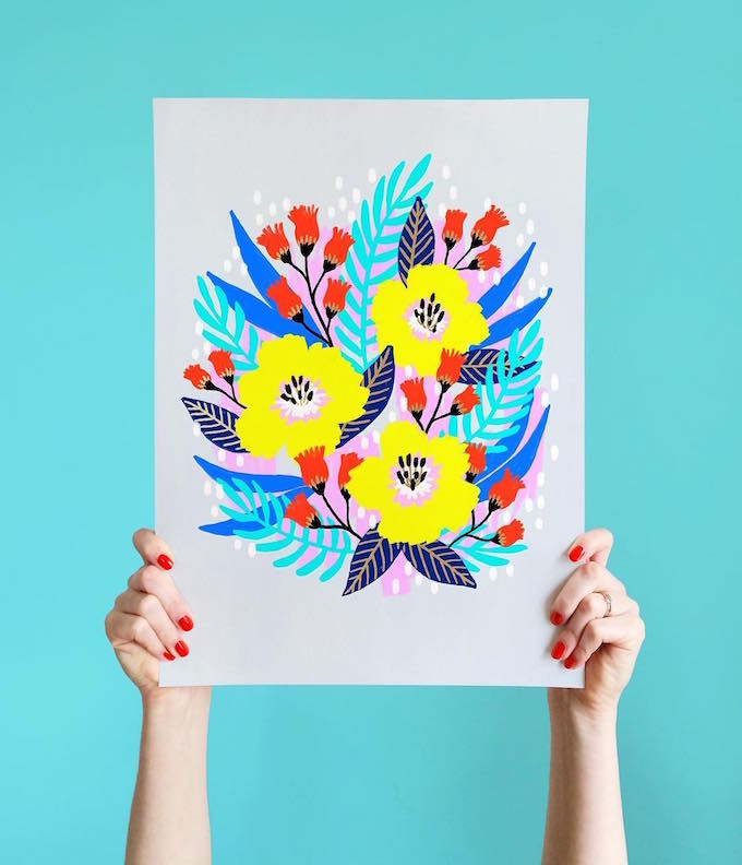 Floral painting by Jess Phoenix
