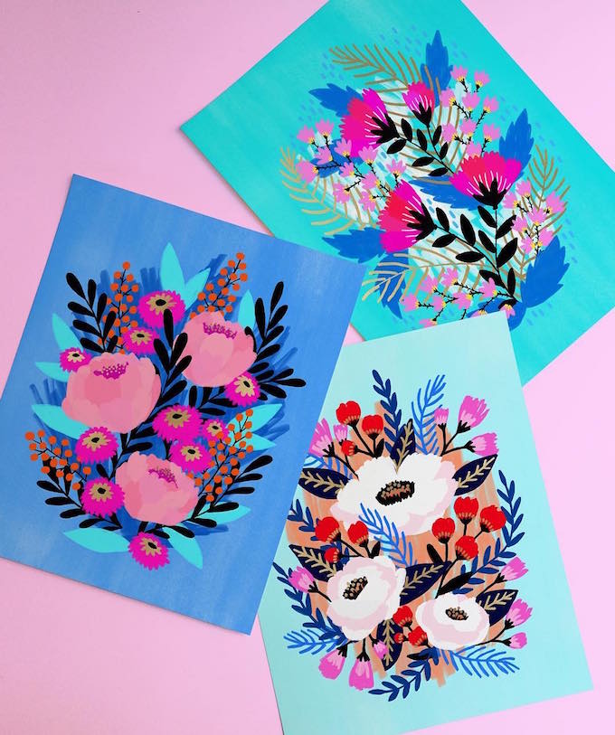 Floral painting by Jess Phoenix