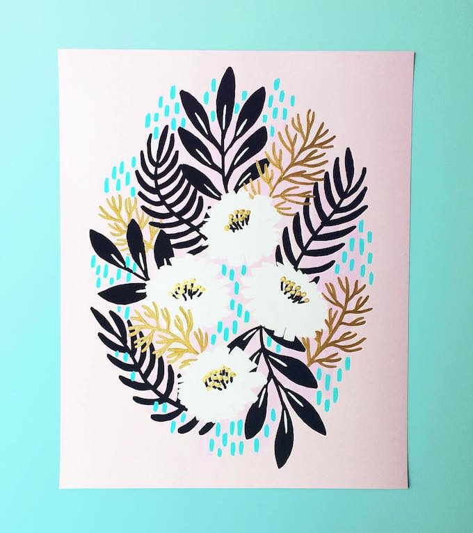 Floral painting by Jess Phoenix