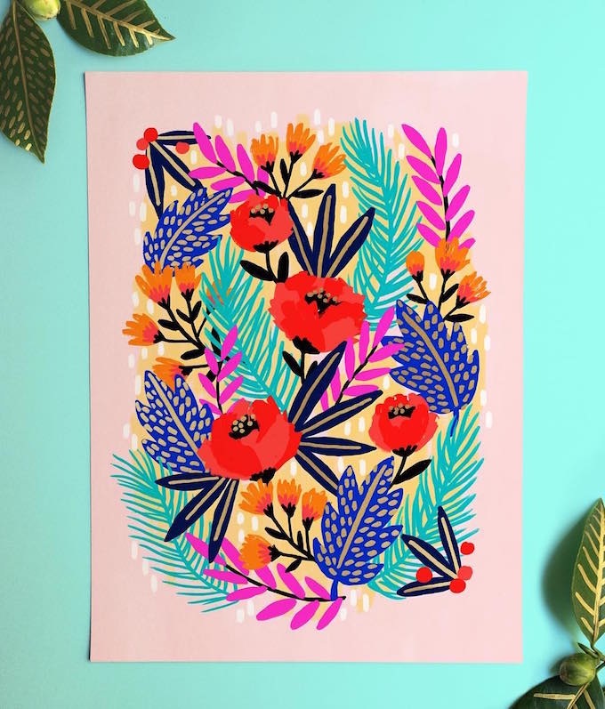 Floral painting by Jess Phoenix