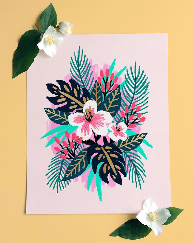 Floral painting by Jess Phoenix