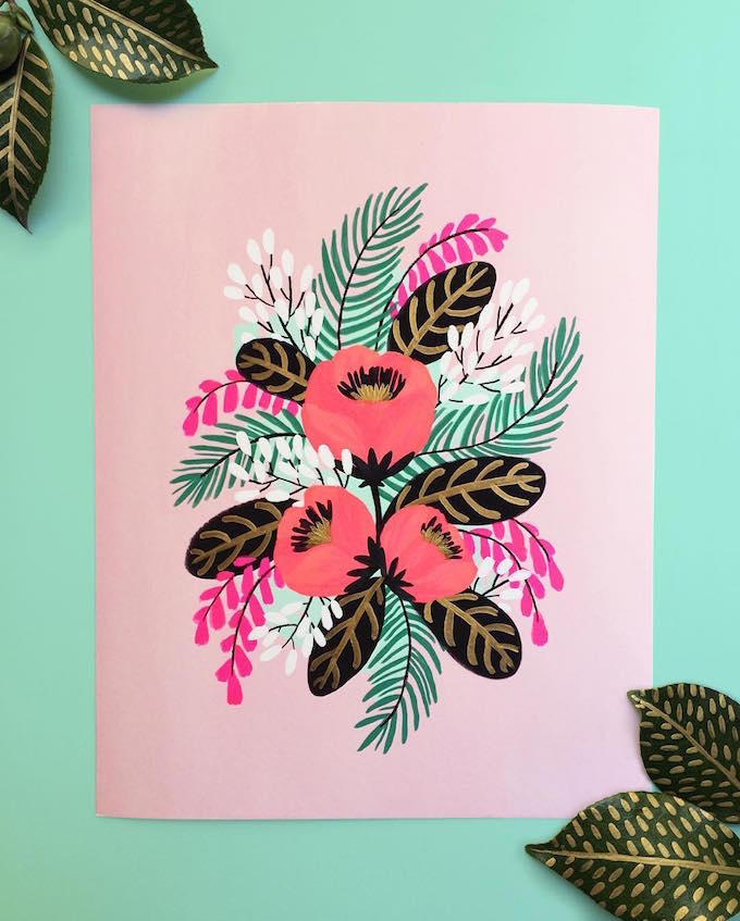Floral painting by Jess Phoenix