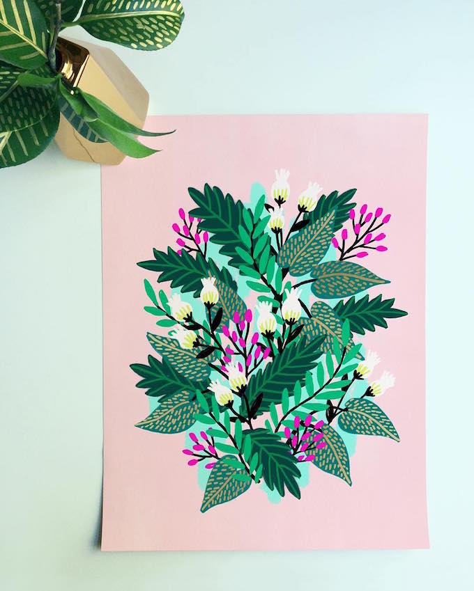 Floral painting by Jess Phoenix